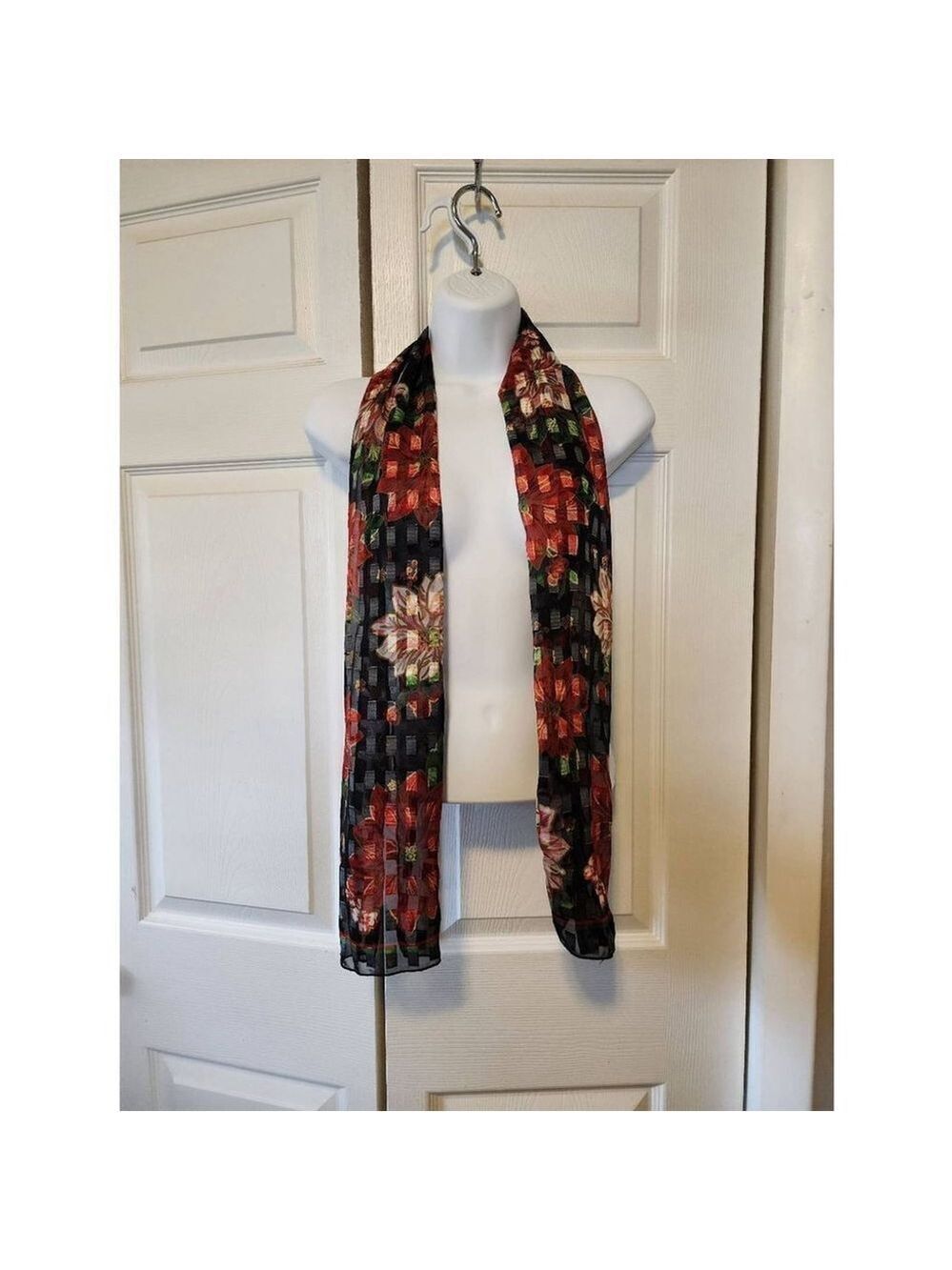 Black Floral scarf